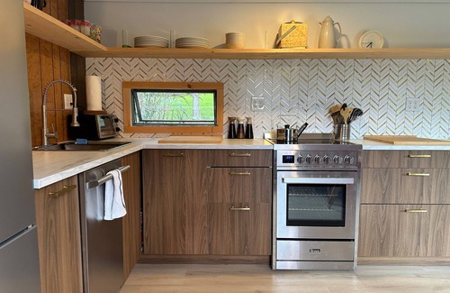 Bovina Center House | Groovy 2-bedroom clubhouse on 5 private acres in the Western Catskills