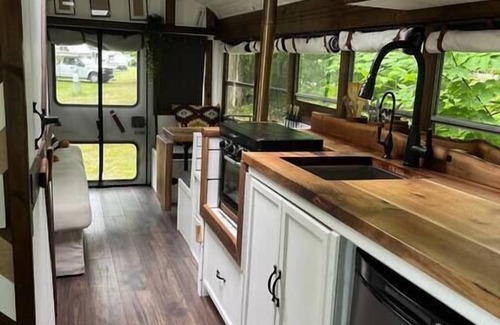 Miller Lake House | “Gus the Bus” Luxury Glamping RV | Tobermory