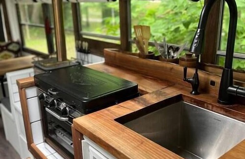 Miller Lake House | “Gus the Bus” Luxury Glamping RV | Tobermory