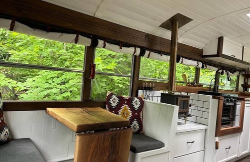 Miller Lake House | “Gus the Bus” Luxury Glamping RV | Tobermory