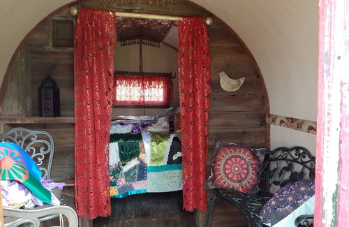 Eureka RV Rental | Gypsy wagon is located in Caribou Trail Wagon Camp