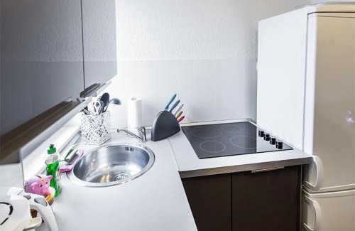 Greifswald Apartment | H&H Apartment im Herzen der Stadt Nr 17-Karl mit Küche, Wohnzimmer und Esstisch