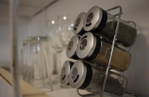 Placeres Apartment | Habitación con baño, cocina y patio privado