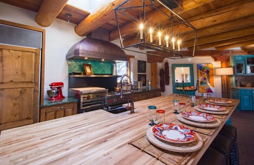Taos House | Hacienda Encantada Near Town w/Mountain Views and Private Setting Hot Tub