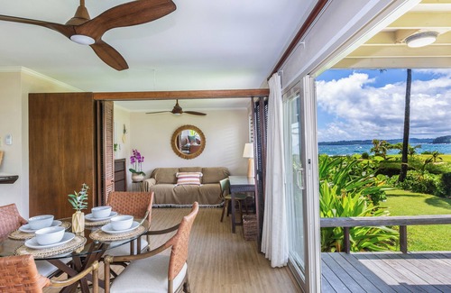 Wainiha Condo | Hale Maluhia: Beach Front! Tunnels Beach Haven, Pool & Hot Tub. Steps to the Sand!
