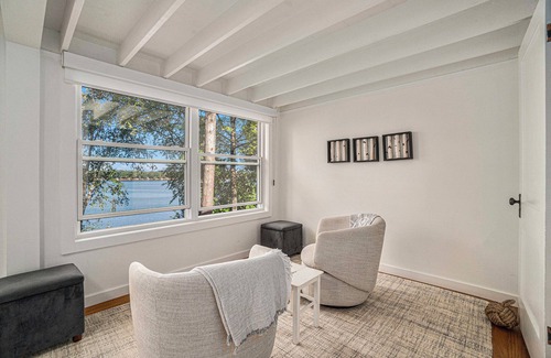 Ludington Cottage | Hamlin Lake 3 Bedroom, 2 Bath Vintage Cottage with Private Lake Frontage