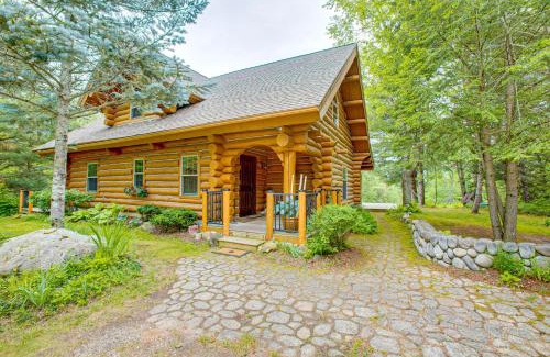 Thompsonville House | Handcrafted Log Home on River Near Crystal Mtn