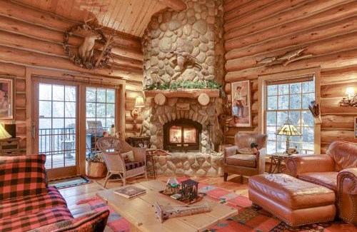 Thompsonville House | Handcrafted Log Home on River Near Crystal Mtn