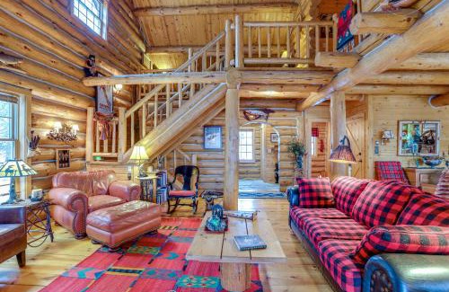 Thompsonville House | Handcrafted Log Home on River Near Crystal Mtn