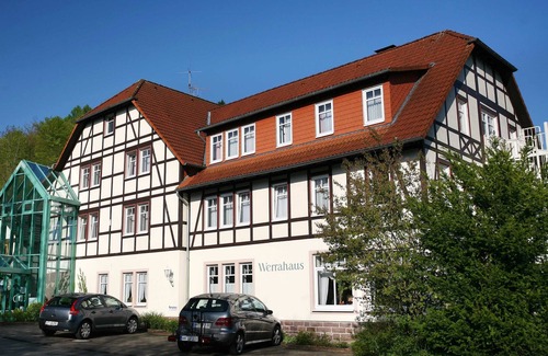 Hannoversch Munden House | Haupthaus Doppelzimmer mit Balkon - Flux - Biohotel im Werratal