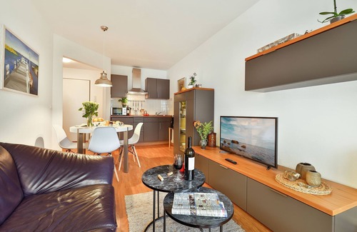 Ostseebad Baabe Apartment | Haus Meeresblick - A1.02: 40m², 2-raum, 3 Pers., Balkon, Wlan, Hund