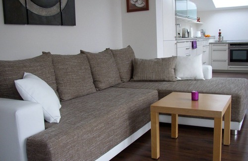 Templiner Vorstadt Apartment | Havelpalais Potsdam:120m² loft directly on the water, garden, 3 balconies, fireplace, quiet