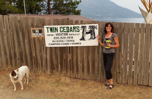 Sandpoint RV Rental | Hawkins Point on Lake Pend Oreille RV site with fire pit