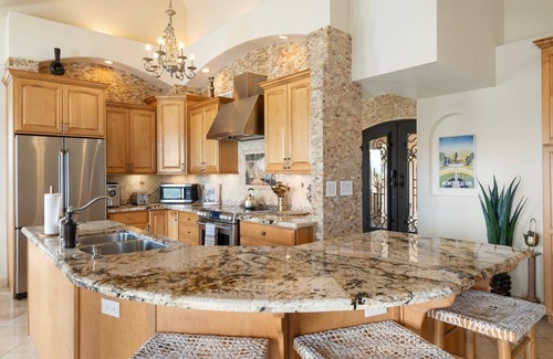 Fountain Hills House | Heated Pool, Waterslide, Mountain Views 3 Bedroom 2 Bathroom Tuscan Home