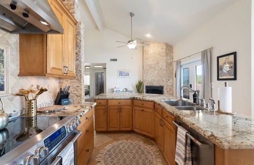 Fountain Hills House | Heated Pool, Waterslide, Mountain Views 3 Bedroom 2 Bathroom Tuscan Home