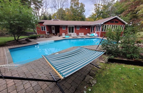 Monticello Villa | Hemlock Estate: Indoor Hot Tub, Heated Pool, Game Room; Spacious, Ski & More!