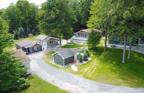 Ludington Cottage | HEMLOCK - Grace Landing Cottages With Stunning Sunsets Over Hamlin Lake