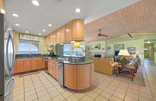 Four Mile Village House | High Point South - Beachfront Home with Ocean Views, Spacious Deck & Fireplace