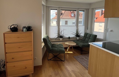 Wuerzburg Apartment | High-quality living close to the city center at Ringpark. Fortress view. Residence 400 m.