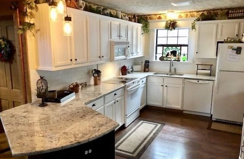 Wears Valley Cabin | HIGHER GROUND - 2 bdrms with king & 2 private baths, gas fireplace & more
