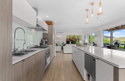 Waipu House | Hillside Haven - Stylish, sunny holiday home with pool and spa in beautiful rural setting