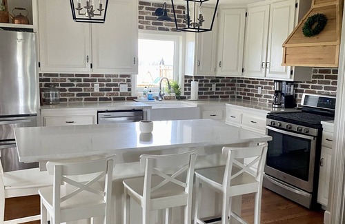 Farmington House | Hilltop Home with views and covered deck - 6 miles to U of A