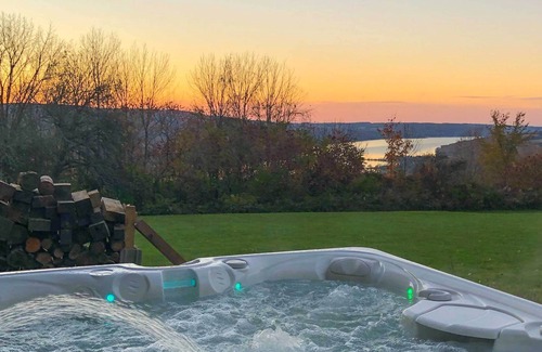 Tully Villa | Hilltop Retreat & Spa with Lake Otisco Views!