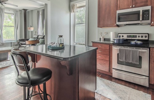 Sackets Harbor Apartment | Historic apartment in downtown Sackets Harbor with WiFi and a king bed.