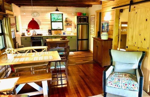 Eureka Springs Cabin | Historic Cabin + Peaceful + Waterside + Patio