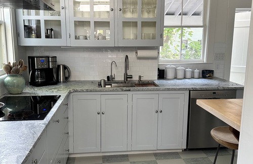 West Tisbury House | Historic Captains House - Newly Renovated Primary Bathroom and Upgraded Kitchen