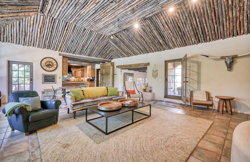 Taos House | Historic dog-friendly hacienda with 2 casitas, fireplaces, on-site hot tub, yoga