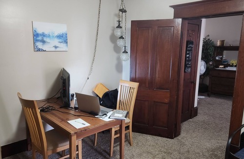 McConnelsville Apartment | Historic Downtown McConnelsville Apt, Overlooking Locks of Love Sculpture