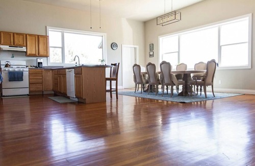 Valley County House | Historic Ft. Peck Schoolhouse w/indoor BB court