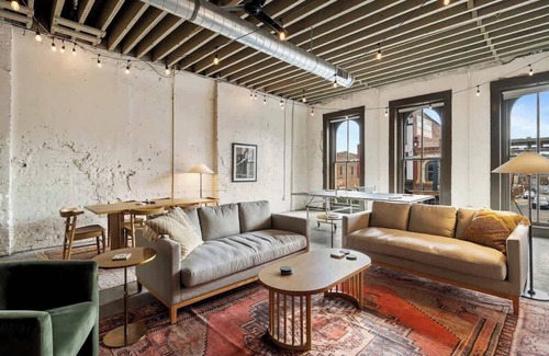 Downtown Louisville Apartment | Historic Loft on Whiskey Row, Center of Bourbon