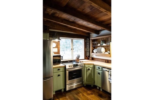 Hendersonville Cabin | Historic Log Cabin, Dreamy Loft Suite, Stone Frpl.