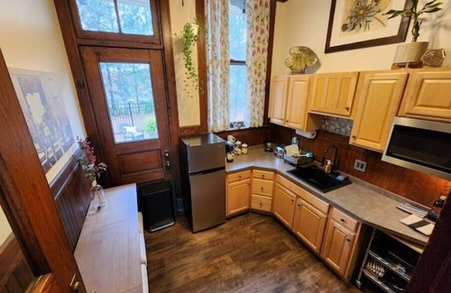 Springville Apartment | Historic Springville Train Station 2-Bedroom Hotel Apartment With Private Patio