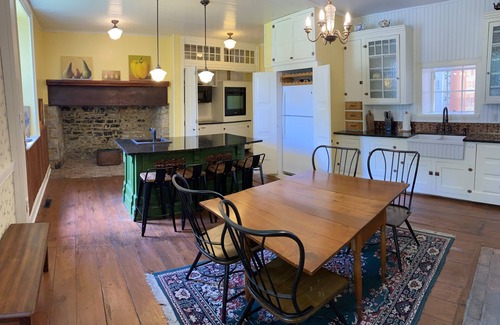 Calvin House | Historic stone farmhouse with rail trail and river access