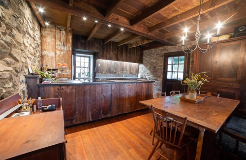 Baptistown House | Historic Stone Farmhouse w/Pool and Wood-Fired Hot Tub on 13-acre Property