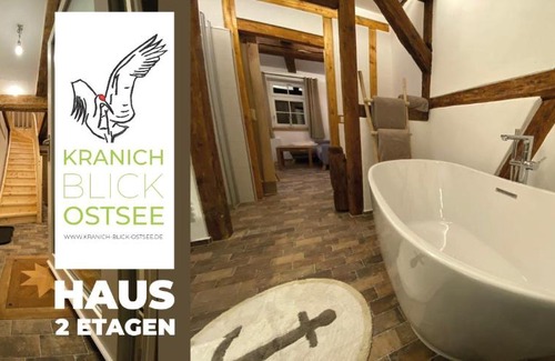 Neu Bartelshagen House | Historisches Bauernhaus für 8 Personen mit Luxus und Natur auf 2 Etagen ideal für Familien und Hunde 2500m2 eingezäunt an der Ostsee