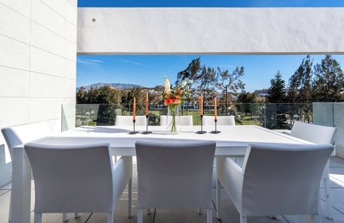 La Cala de Mijas Apartment | Holiday Apartment Navigolf 470 with Mountain View, Pool, Terrace & Wi-Fi