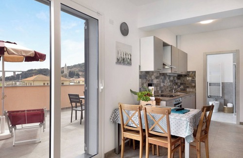 Andora Apartment | Holiday Apartment "Antichi Ricordi - Le Giare" with 2 Balconies, Shared Pool & Wi-Fi