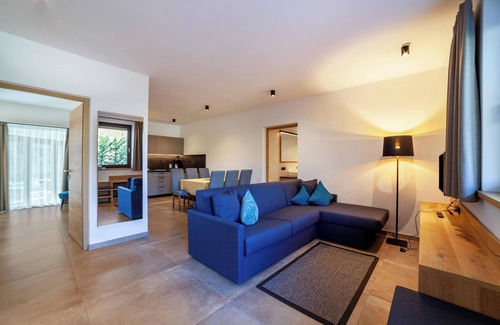 Saltusio Apartment | Holiday Apartment "Camping Passeier Garten" with Mountain View, Pool, Sauna & Wi-Fi