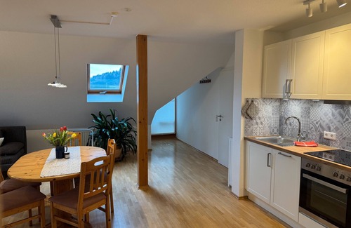 Wilhelmsdorf Apartment | Holiday Apartment 'Riedblick' with Shared Terrace, Shared Garden and Wi-Fi