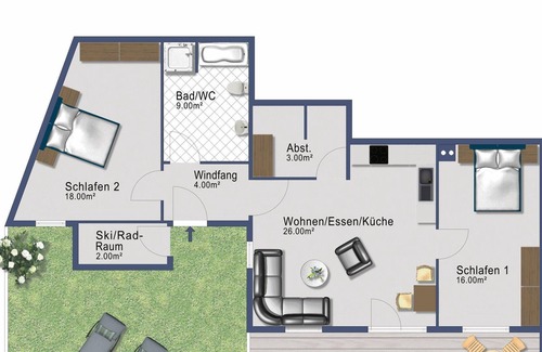 Neukirchen Apartment | Holiday apartment Neukirchen for 2 persons with 2 bedrooms - Holiday apartment