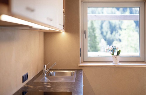 Redagno Apartment | Holiday Apartment "Pitschlhof Apt Zirbe" with Mountain View, Private Terrace & Shared Garden