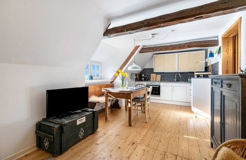 Norddeich Apartment | Holiday Apartment 'Reetdachhof Familie Dührsen' with Shared Terrace, Shared Garden and Wi-Fi