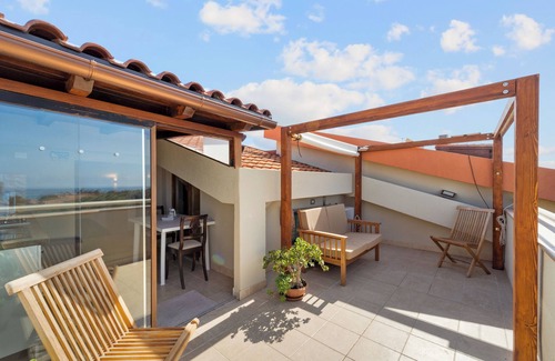 Su Forti House | Holiday Home "Bilocale Panoramico" with Sea View, Garden & A/C