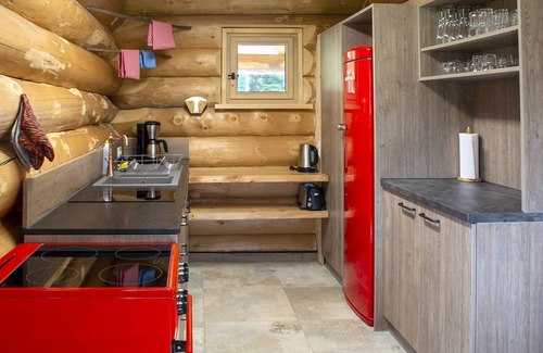 Glatten House | Holiday Home 'Blockhaus Almhütte Wiesenglück' with Private Terrace, Private Garden and Wi-Fi
