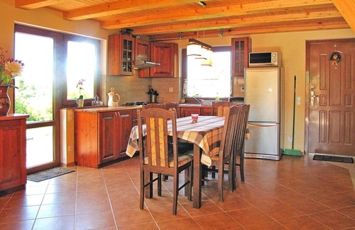 Wilkasy House | Holiday Home by Lake Wilkasy with Rowboat