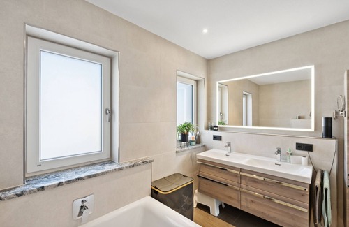 Traunreut House | Holiday Home 'Forest Sun' with Mountain View, Private Terrace and Wi-Fi